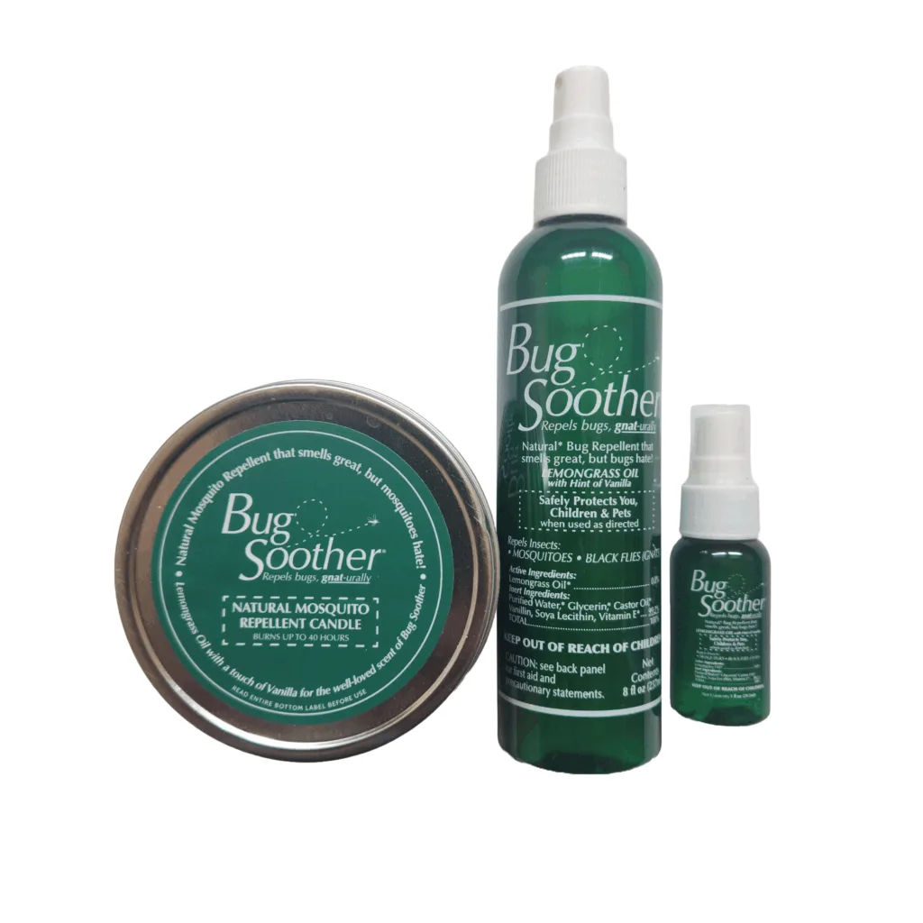Bug Soother Candle, 8 oz. + 1 oz. Spray Pack mosquito repellents